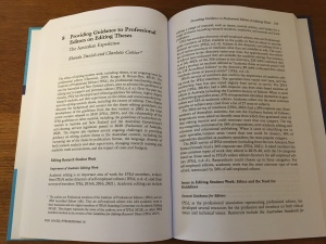 The first 2 pages of Chapter 8 titled Providing guidance to professional editors on editing theses